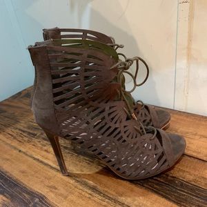 Just fab olive stiletto heels